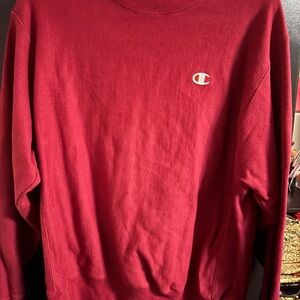 Champion Men's Bold Red Crewneck Sweater